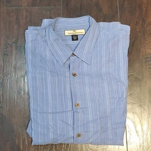 Tommy Bahama Large 100% silk Blue Hawaiian #82